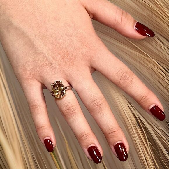 Natural Citrine Ring 6.5 14k W Gold 6.48 Cts Certified $3,950 310628 - Picture 10 of 16